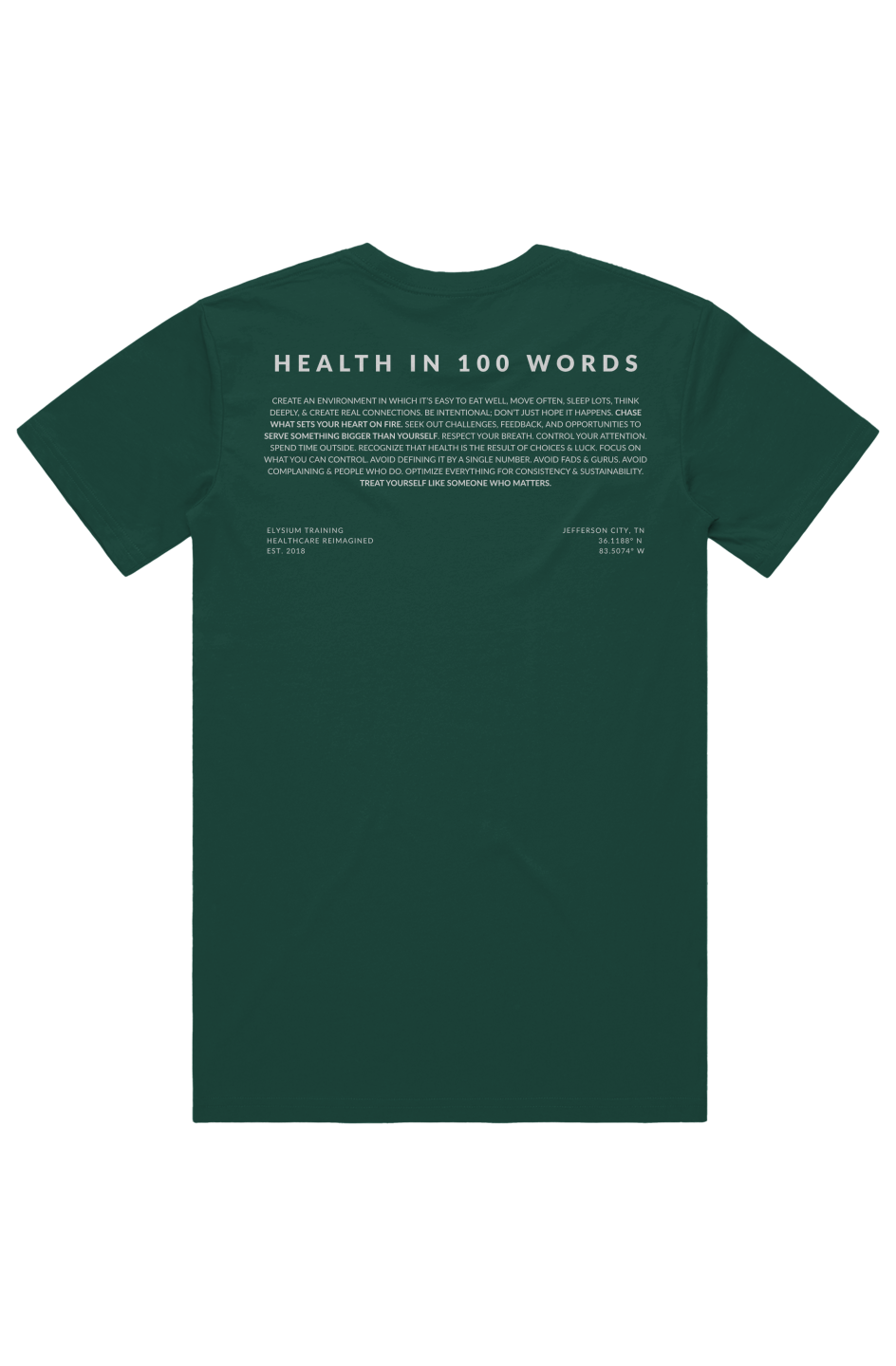 Health in 100 Words Tee