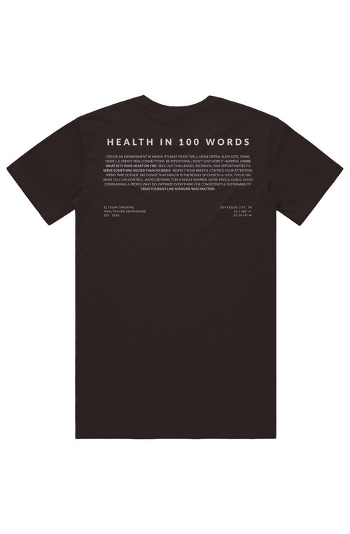 Health in 100 Words Tee
